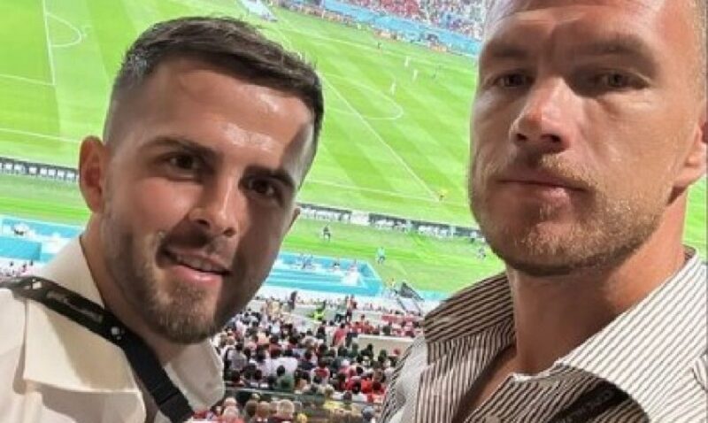 (FOTO) Džeko i Pjanić gledali još jedan meč Svjetskog prvenstva